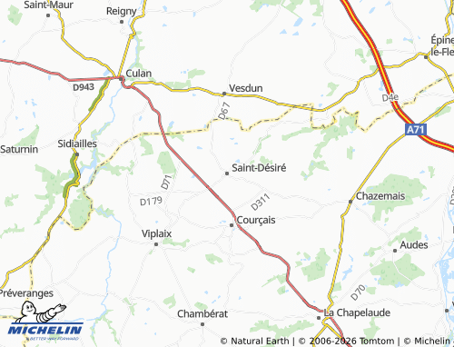 Mapa MICHELIN Saint-Désiré - ViaMichelin