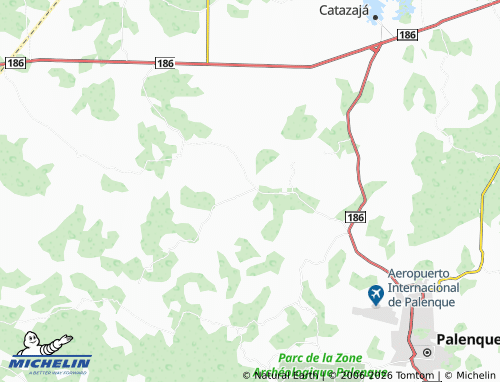 MICHELIN Tzeltal Muculja map - ViaMichelin