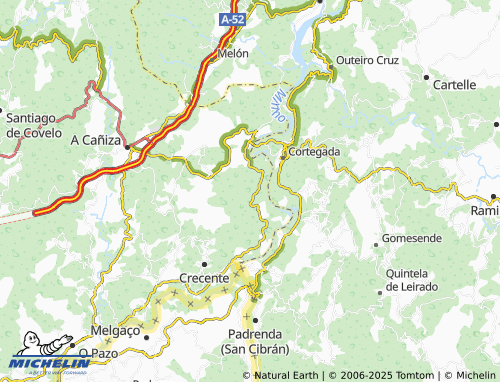 MICHELIN Rebordechán (Santa María) map - ViaMichelin