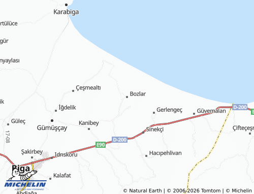 MICHELIN Bozlar map - ViaMichelin