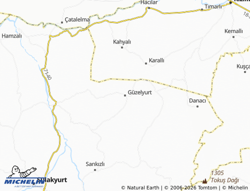 MICHELIN Güzelyurt map - ViaMichelin