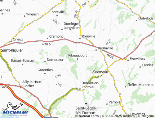 MICHELIN Ribeaucourt map - ViaMichelin