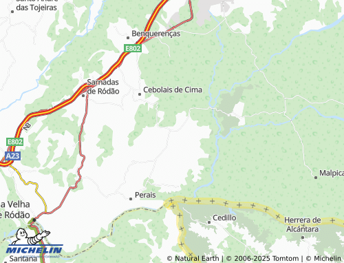 MICHELIN Alfrivida map - ViaMichelin