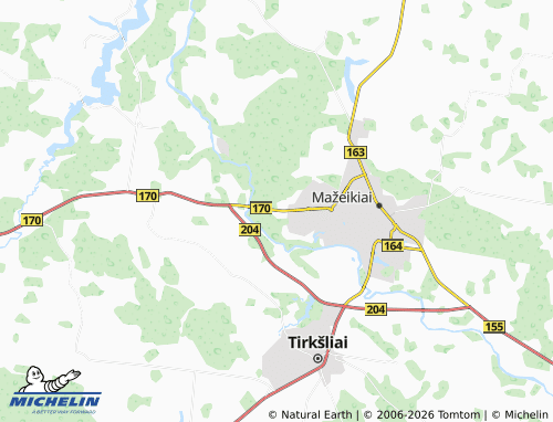 Mapa MICHELIN Troškučiai - ViaMichelin