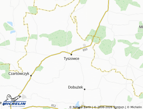Carte MICHELIN Tyszowce - ViaMichelin