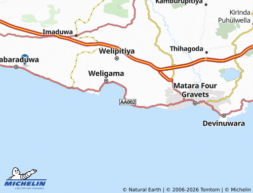 Carte MICHELIN Mirissa North - ViaMichelin