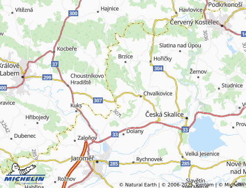 MICHELIN Velká Bukovina map - ViaMichelin