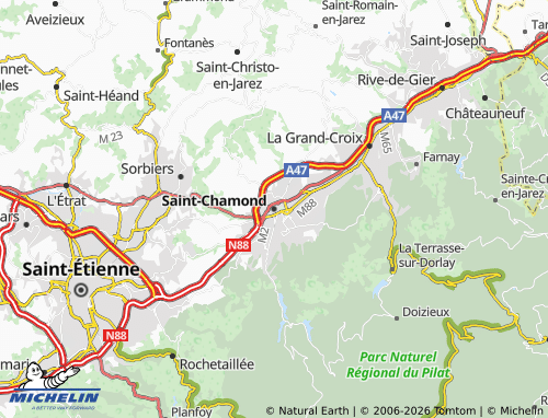 MICHELIN-Landkarte Saint-Chamond - ViaMichelin