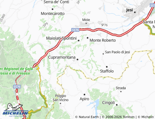 MICHELIN Cupramontana map - ViaMichelin