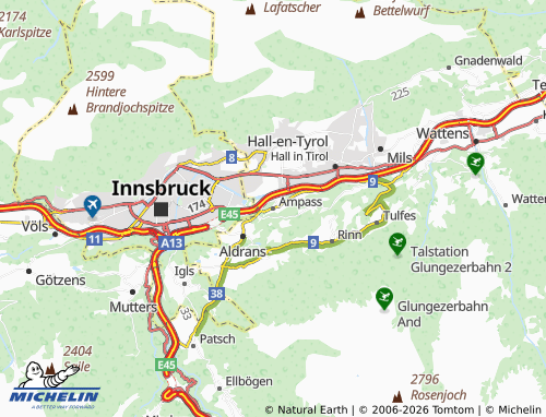 Mapa MICHELIN Ampass - ViaMichelin