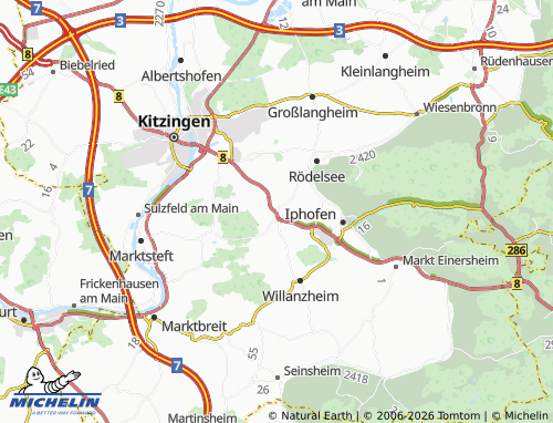 MICHELIN Mainbernheim map - ViaMichelin