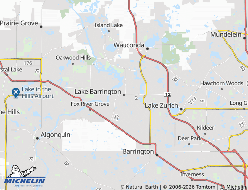 Mapa MICHELIN Lake Barrington - ViaMichelin