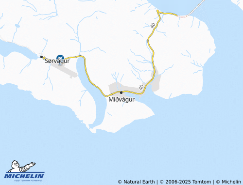 Kaart MICHELIN Miðvágur - ViaMichelin
