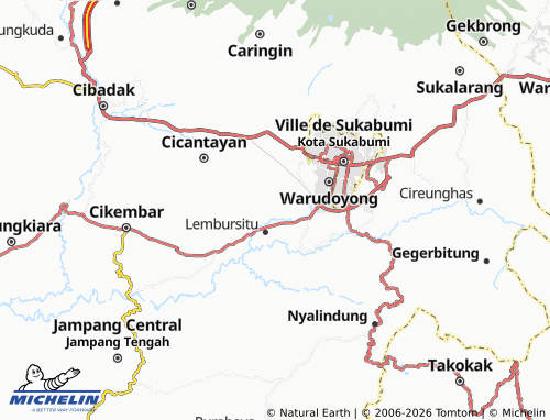 Carte MICHELIN Gunung Guruh - ViaMichelin