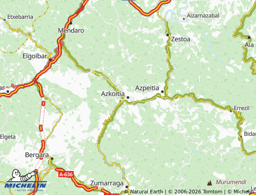 MICHELIN Azkoitia map - ViaMichelin