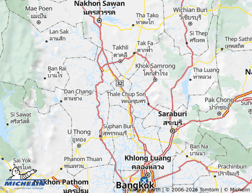 Kaart MICHELIN Changwat Sing Buri - ViaMichelin