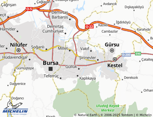 MICHELIN Mevlana map - ViaMichelin