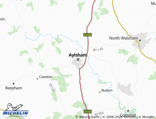 MICHELIN Aylsham map - ViaMichelin