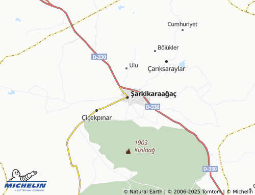 MICHELIN Şarkikaraağaç map - ViaMichelin