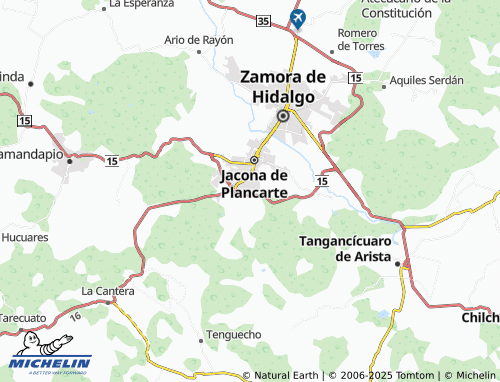 MICHELIN Manantiales del Curutarán map - ViaMichelin