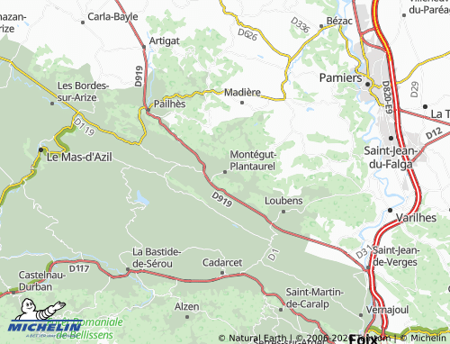 MICHELIN Montégut-Plantaurel map - ViaMichelin