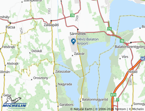 MICHELIN Zalavár map - ViaMichelin