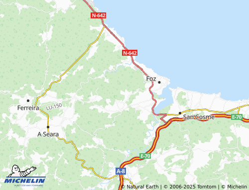 MICHELIN San Martiño de Mondoñedo (San Martiño) map - ViaMichelin