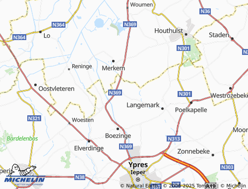 Carte MICHELIN Bikschote - ViaMichelin