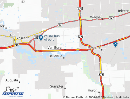 Mappa MICHELIN Van Buren - ViaMichelin