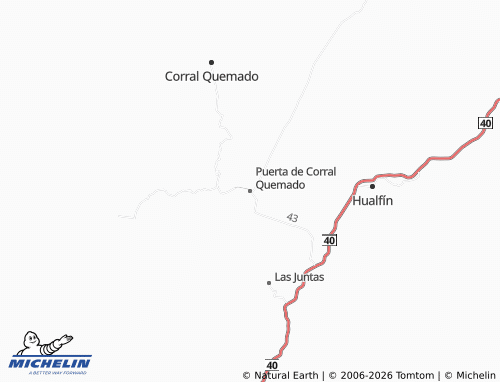 Kaart MICHELIN Puerta de Corral Quemado - ViaMichelin