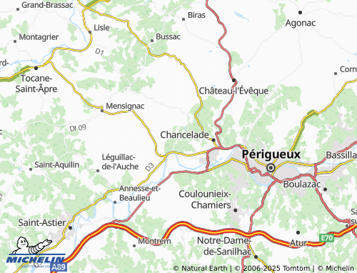 MICHELIN Andrivaux map - ViaMichelin