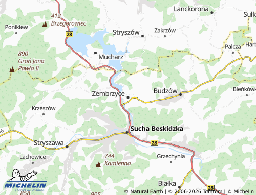 MICHELIN Zembrzyce map - ViaMichelin