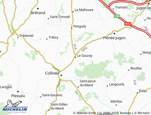 MICHELIN Le Gouray map - ViaMichelin