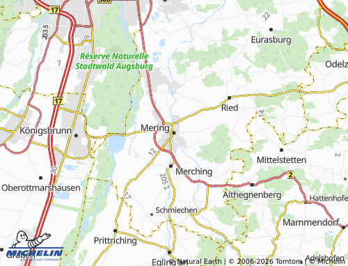 MICHELIN Mering map - ViaMichelin