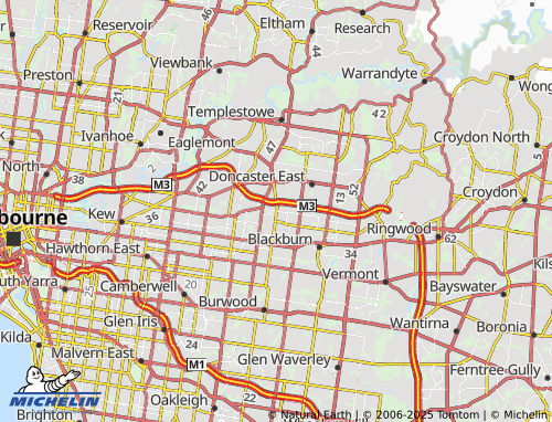 MICHELIN Box Hill North map - ViaMichelin