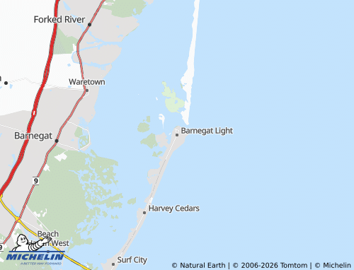 Carte MICHELIN Barnegat Light - ViaMichelin