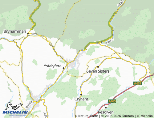Mappa MICHELIN Ystradgynlais - ViaMichelin