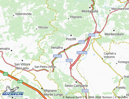MICHELIN Venafro map - ViaMichelin