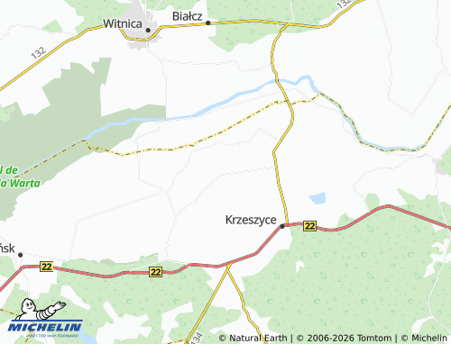 MICHELIN Krępiny map - ViaMichelin