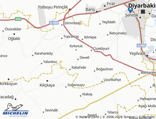 MICHELIN Develi map - ViaMichelin