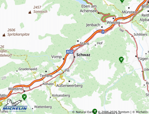 MICHELIN Schwaz map - ViaMichelin