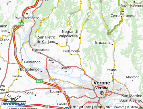 MICHELIN Pedemonte map - ViaMichelin