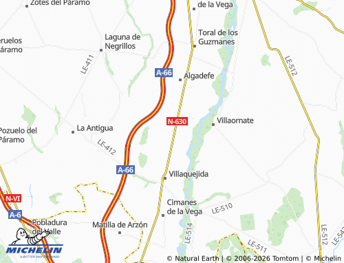 MICHELIN Villamandos map - ViaMichelin