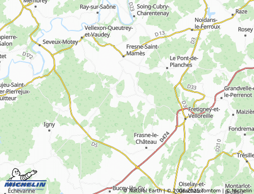 MICHELIN La Vernotte map - ViaMichelin