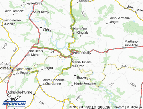 MICHELIN Pont-D'Ouilly map - ViaMichelin