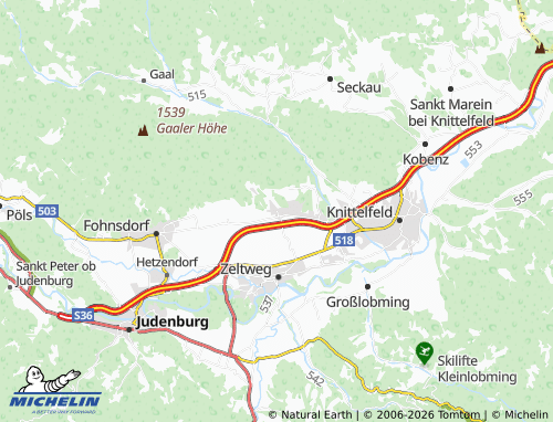 MICHELIN-Landkarte Flatschach - ViaMichelin