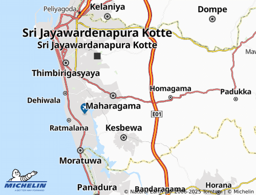 MICHELIN Pannipitiya South map - ViaMichelin
