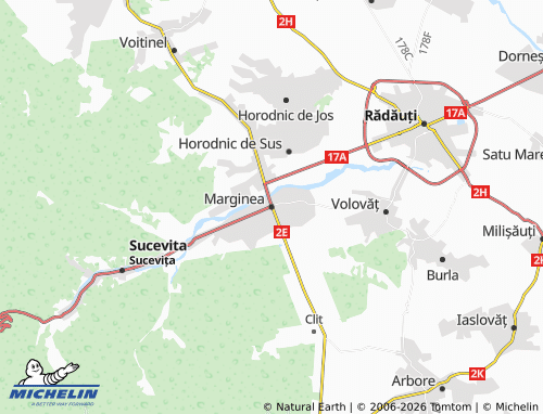 Mappa MICHELIN Marginea - ViaMichelin