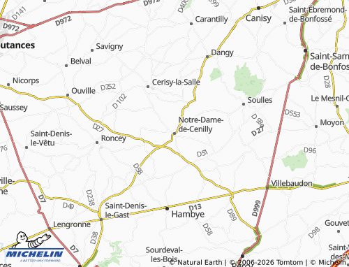 MICHELIN Notre-Dame-de-Cenilly map - ViaMichelin