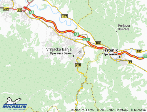 Mapa MICHELIN Vrnjacka Banja - ViaMichelin